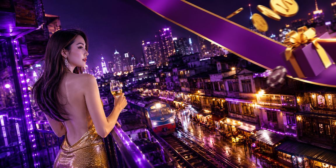Cảnh đêm Hà Nội với đèn neon phản ánh bầu không khí cá cược hiện đại
