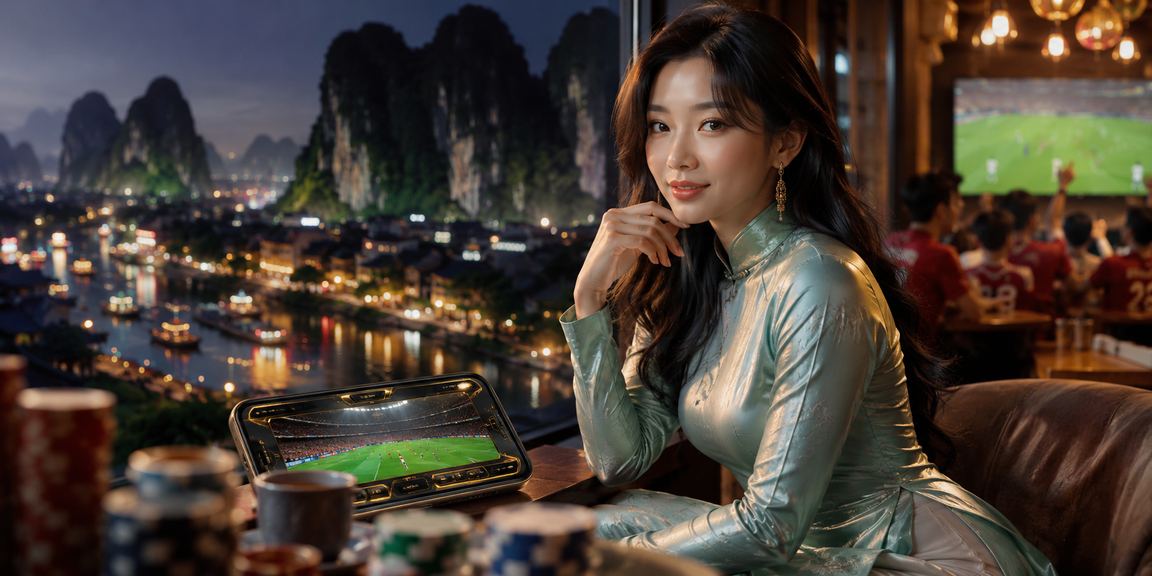 Người phụ nữ mặc áo dài trải nghiệm casino và cá cược tại Ninh Bình